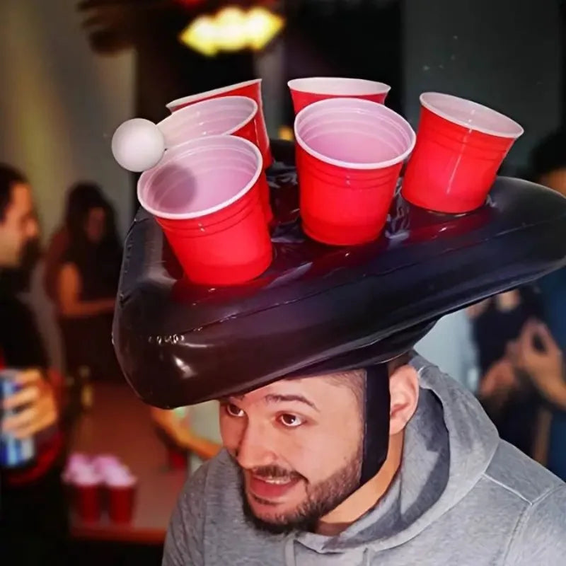 Inflatable Triangle Hat for Beer Pong