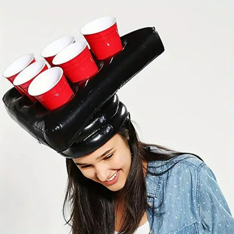 Inflatable Triangle Hat for Beer Pong