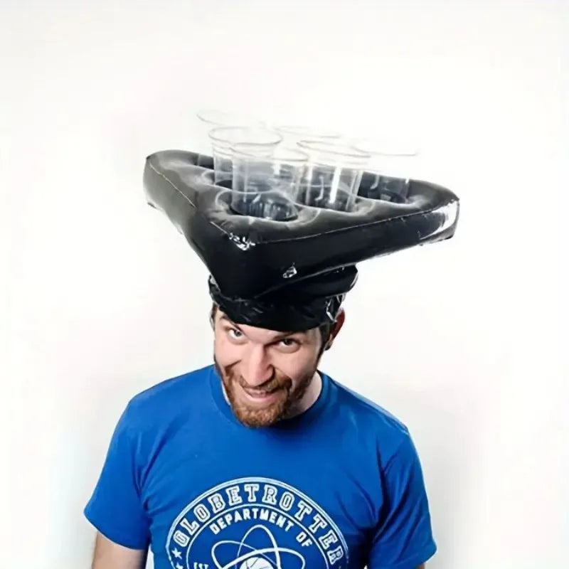 Inflatable Triangle Hat for Beer Pong
